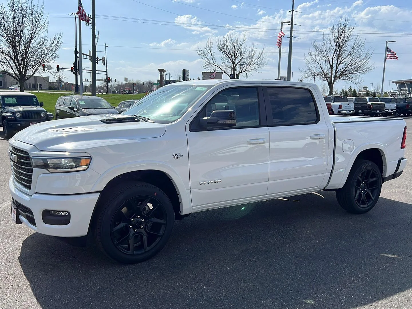 New 2026 Bright White Clear-Coat Exterior Paint RAM Laramie image 1