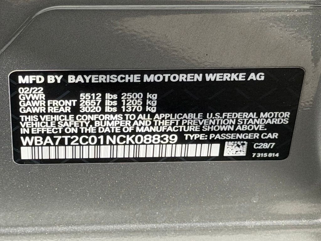 Certified Used 2022 Gray BMW 740i image 28