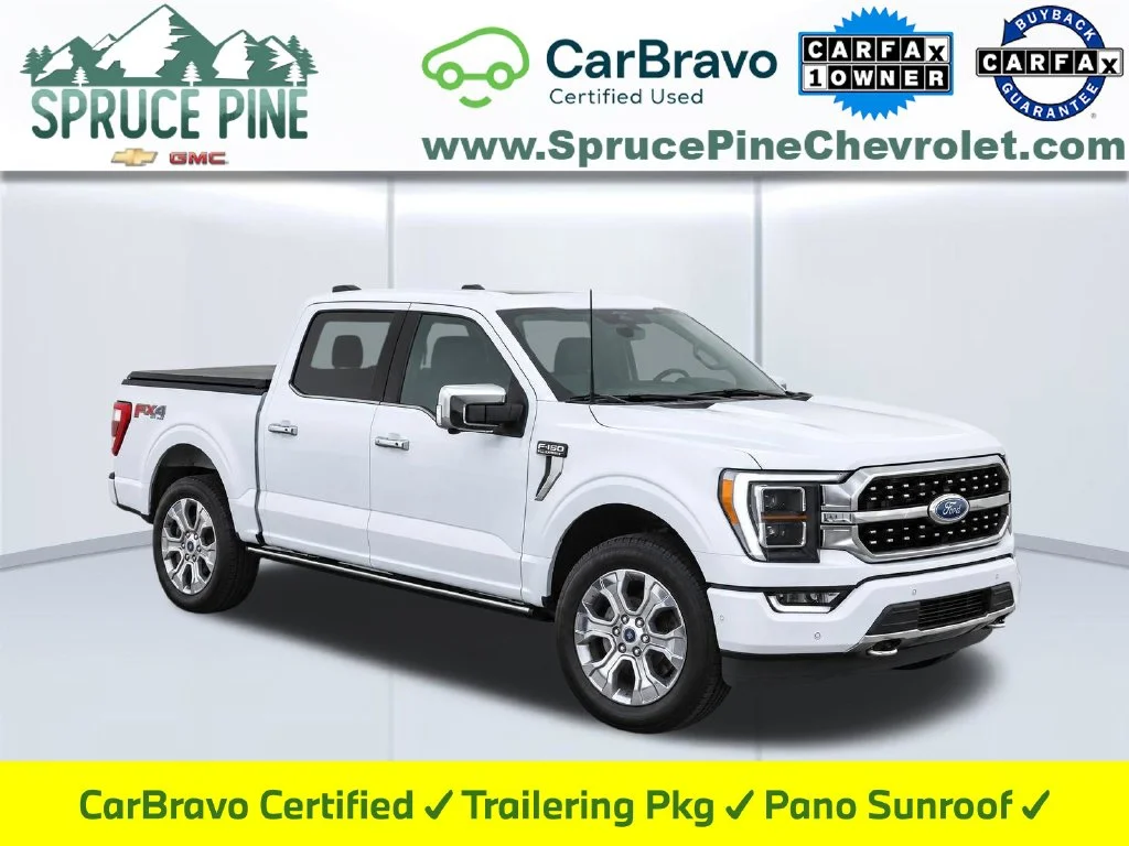 Certified Used 2022 White Ford Platinum image 1