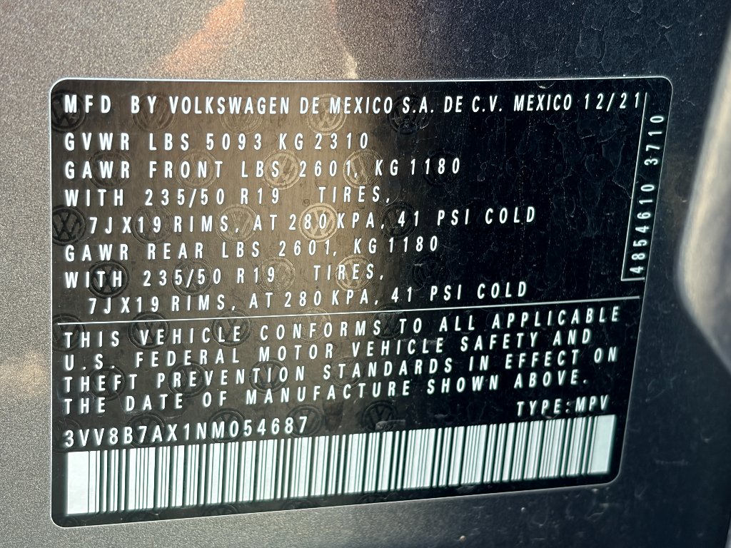 Used 2022 Platinum Gray Metallic Volkswagen SE R-Line Black image 30