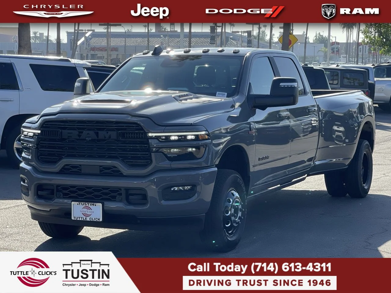 New 2027 Ceramic Gray Clear-Coat Exterior Paint RAM Laramie image 9