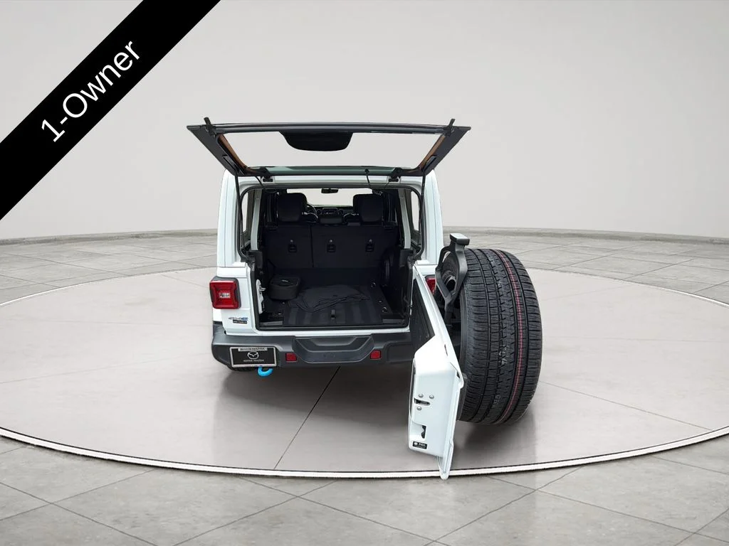 Used 2023 Bright White Clearcoat Jeep Sahara 4xe image 12