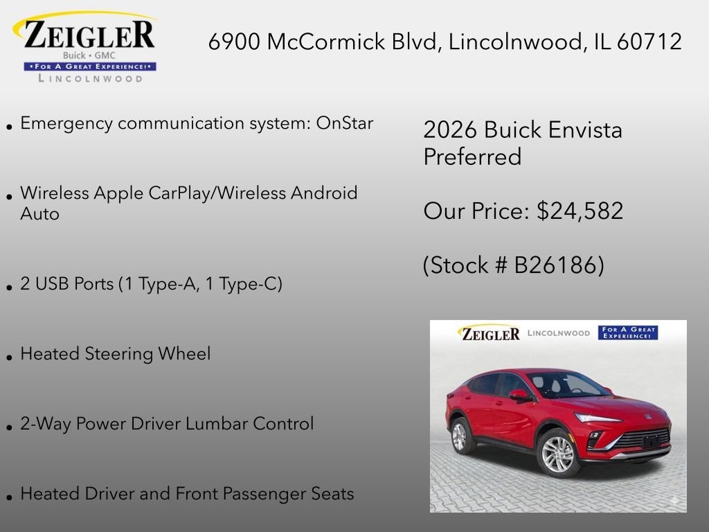 New 2026 Brilliant Red Buick Preferred image 30