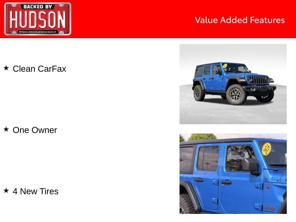 Used 2024 Blue Jeep Rubicon image 3