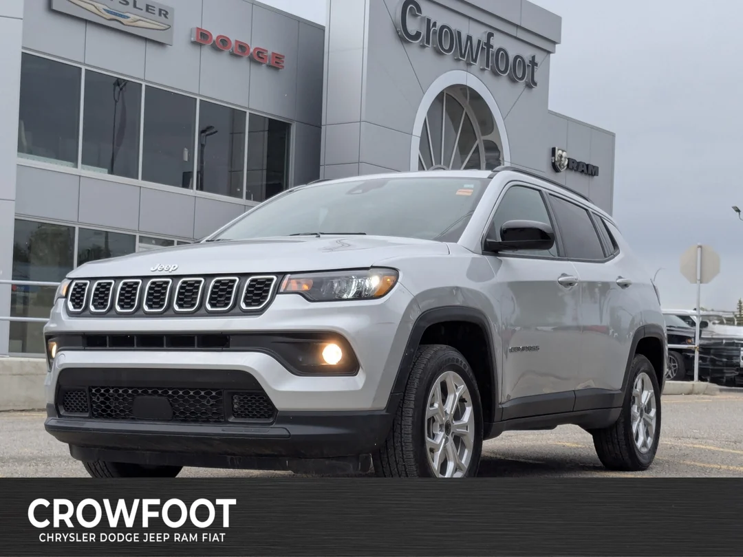 Certified Used 2025 Silver Jeep North - - 4x4 - Back Up Cam - Forward Collision - Remote Start & More! image 1