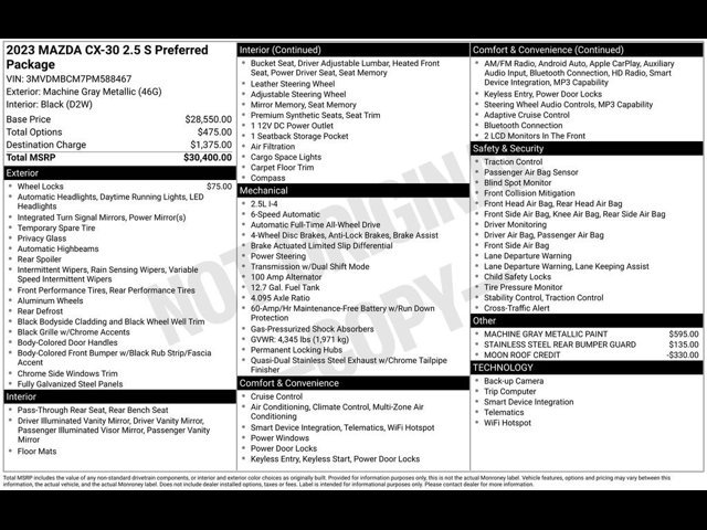Certified Used 2023 Gray Mazda 2.5 S Preferred Package image 33