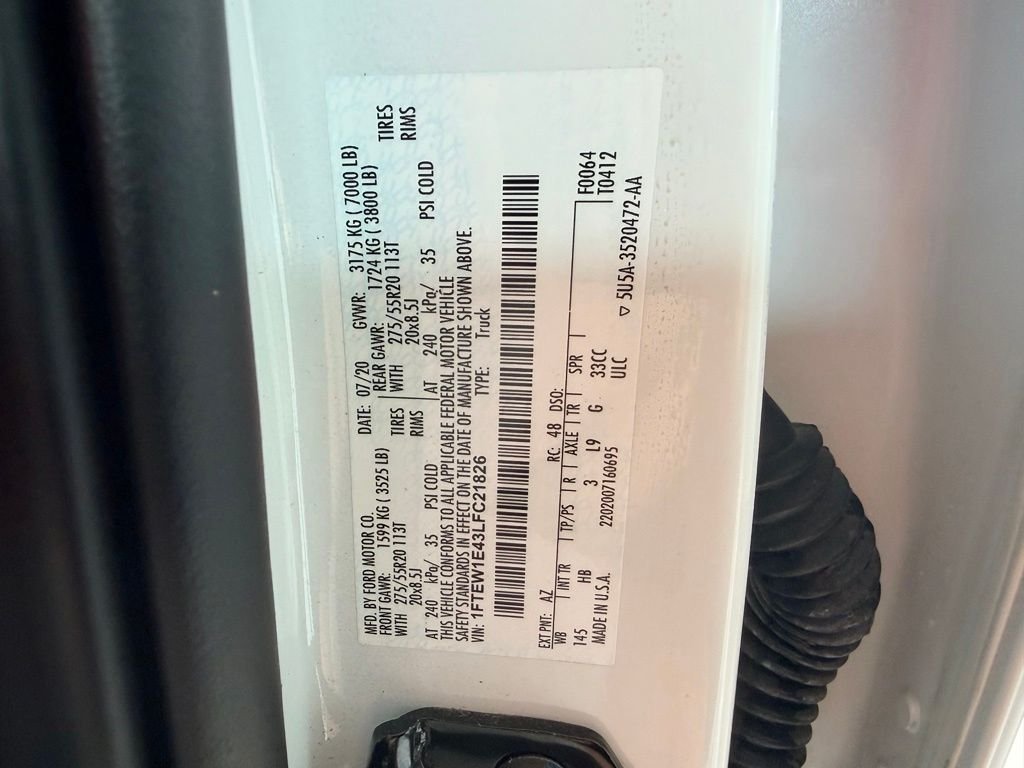 Used 2020 White Ford Lariat image 40