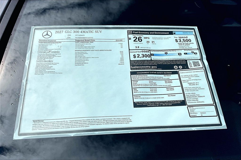 New 2027 MANUFAKTUR Alpine Grey Mercedes-Benz GLC 300 image 28