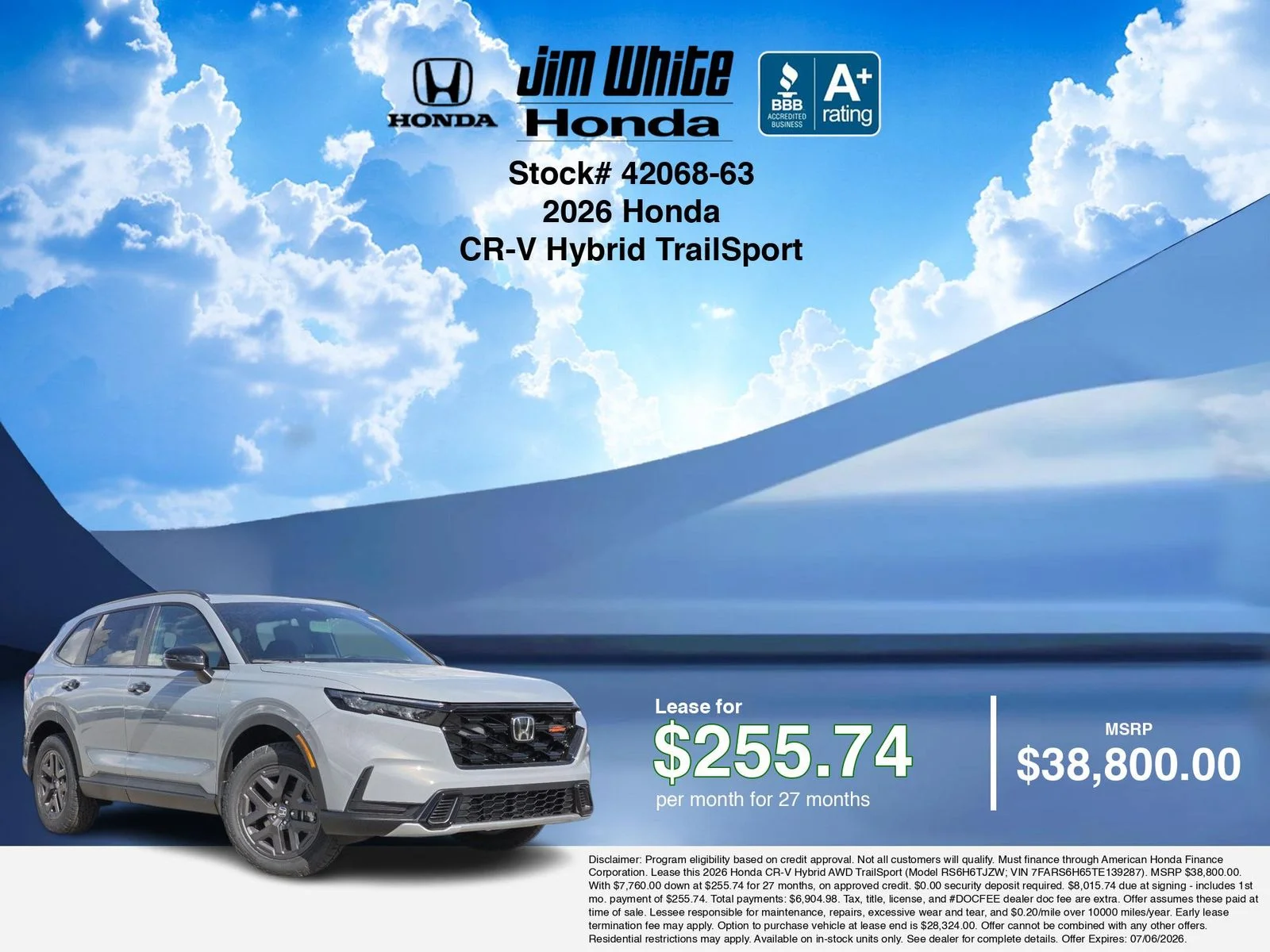 New 2026 Urban Gray Pearl Honda AWD TrailSport Hybrid image 3