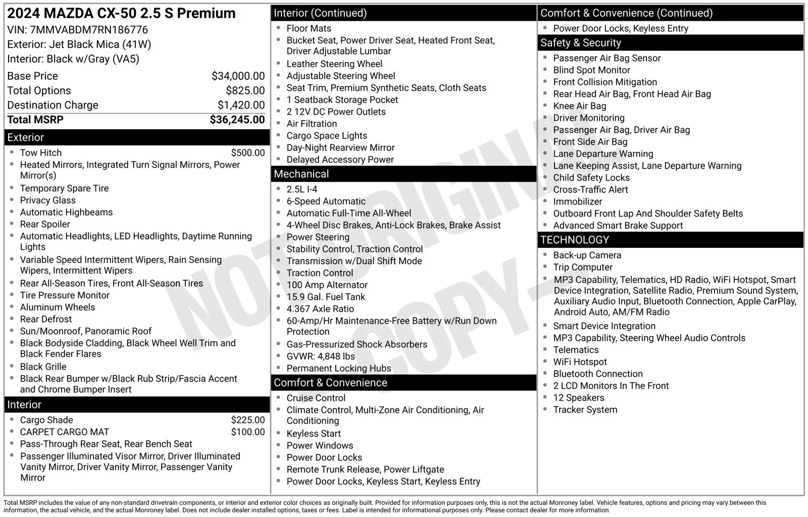 Certified Used 2024 Jet Black Mica Mazda 2.5 S Premium Package image 24