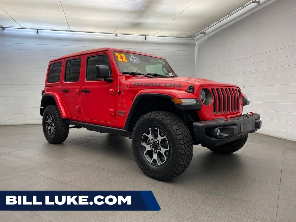 Used 2022 Red Jeep Unlimited Rubicon image 1