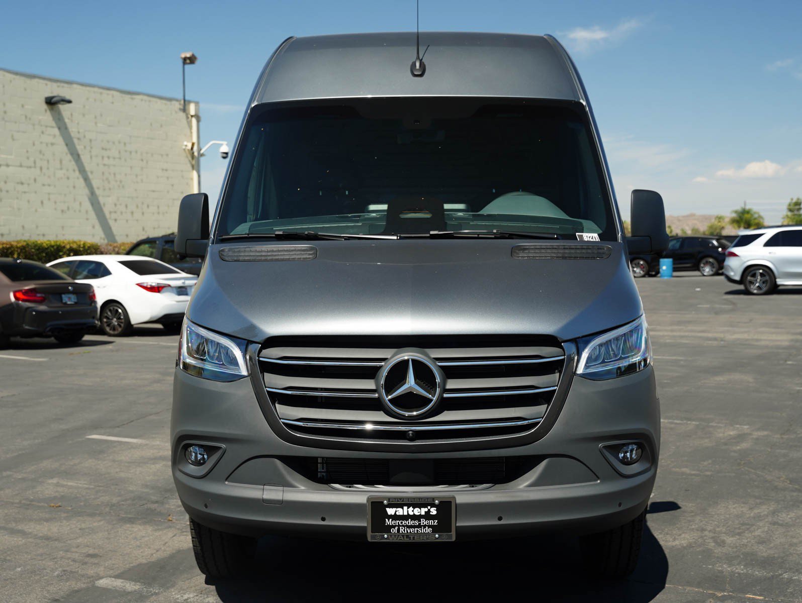 New 2026 Selenite gray metallic Mercedes-Benz 3500 High Roof I4 Diesel HO 170 Extended RWD image 2