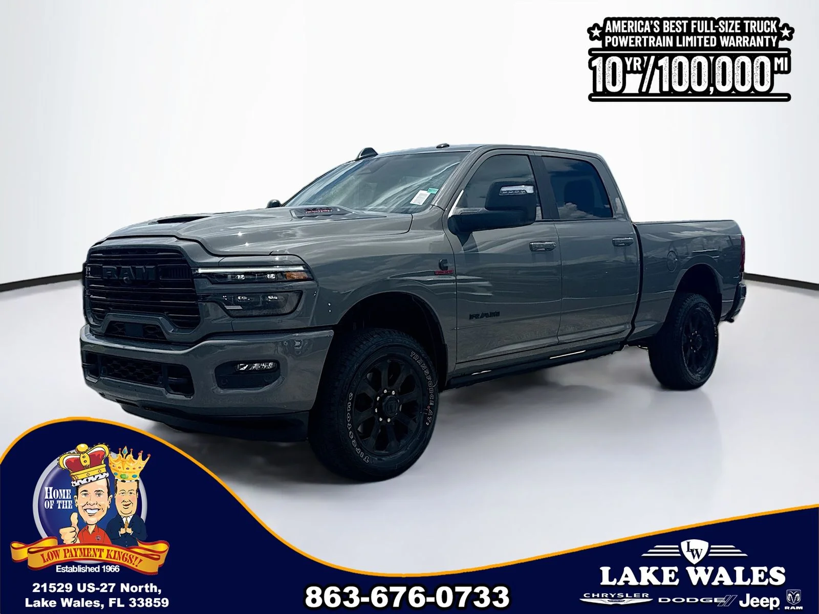 New 2026 Ceramic Gray Clear-Coat Exterior Paint RAM LARAMIE image 2