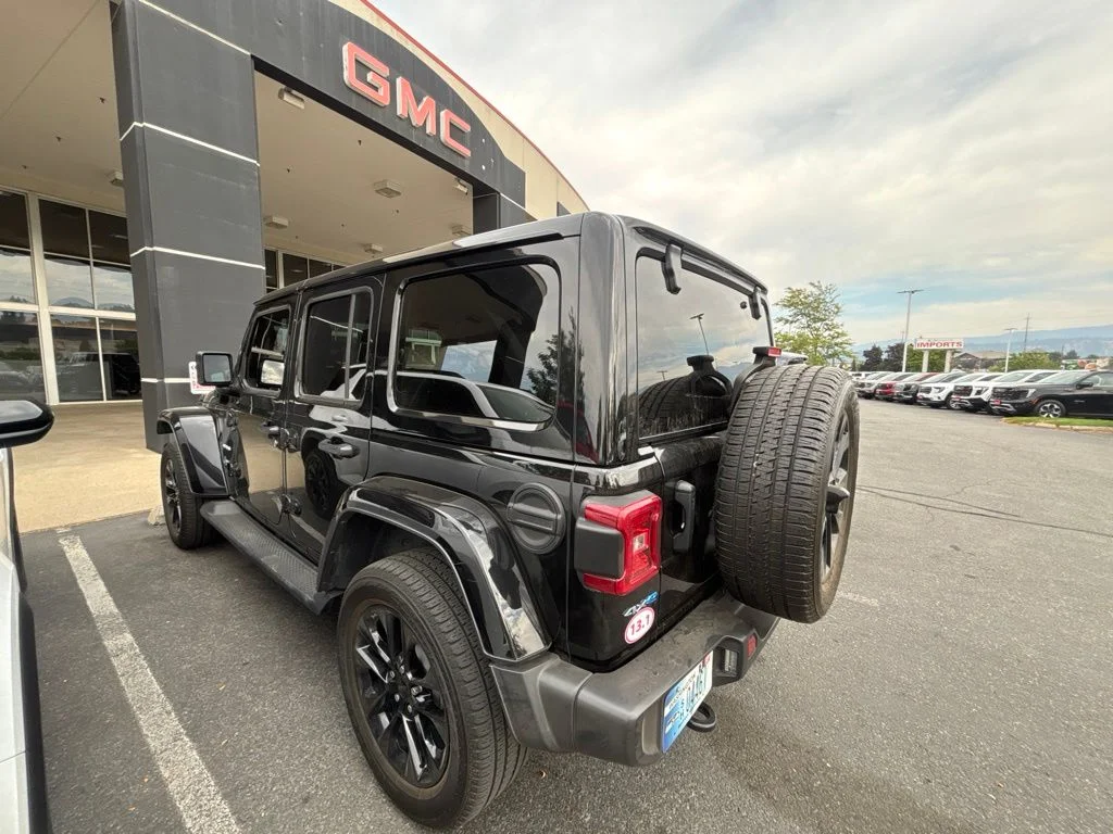 Used 2021 Black Jeep Unlimited Sahara 4xe image 4