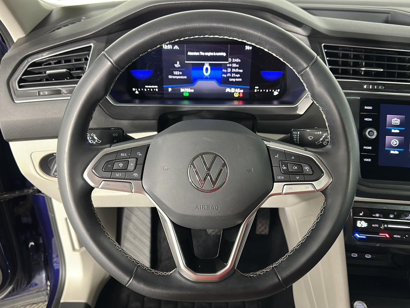 Used 2022 Atlantic Blue Metallic Volkswagen SE image 22