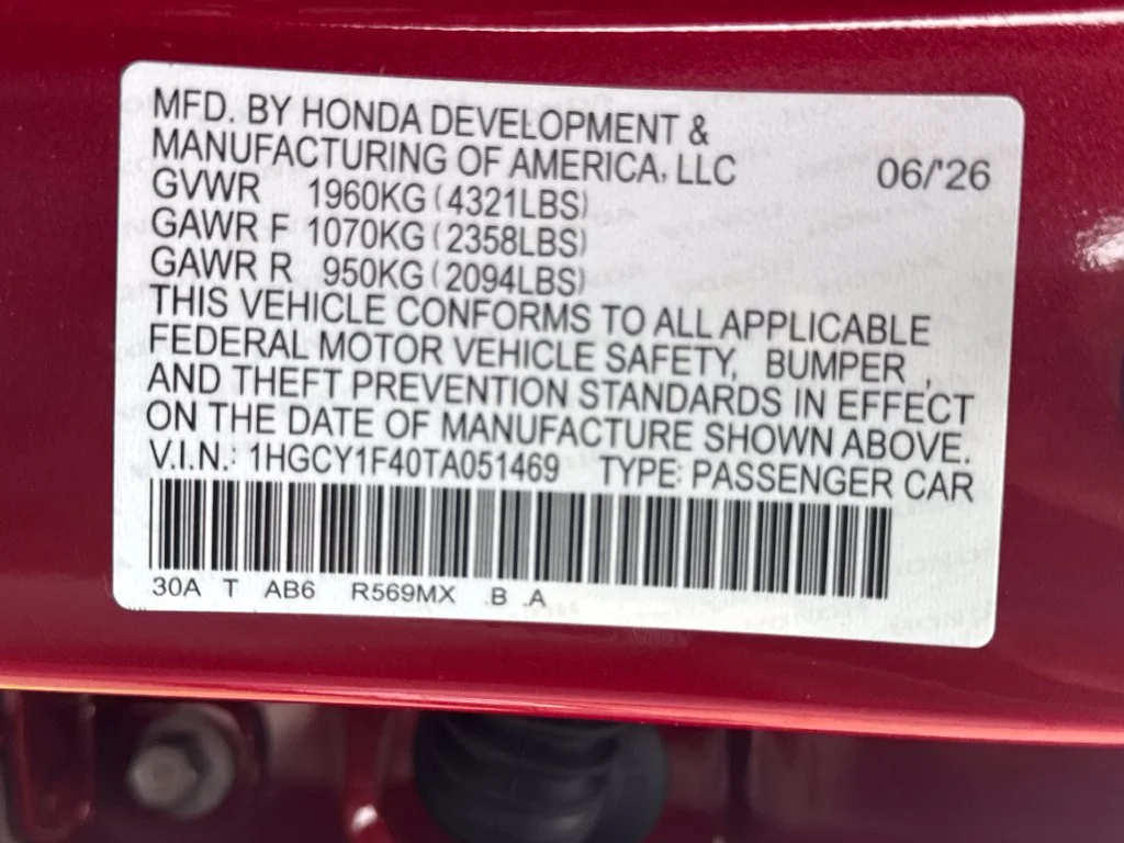 New 2026 Radiant Red Metallic Honda SE image 30