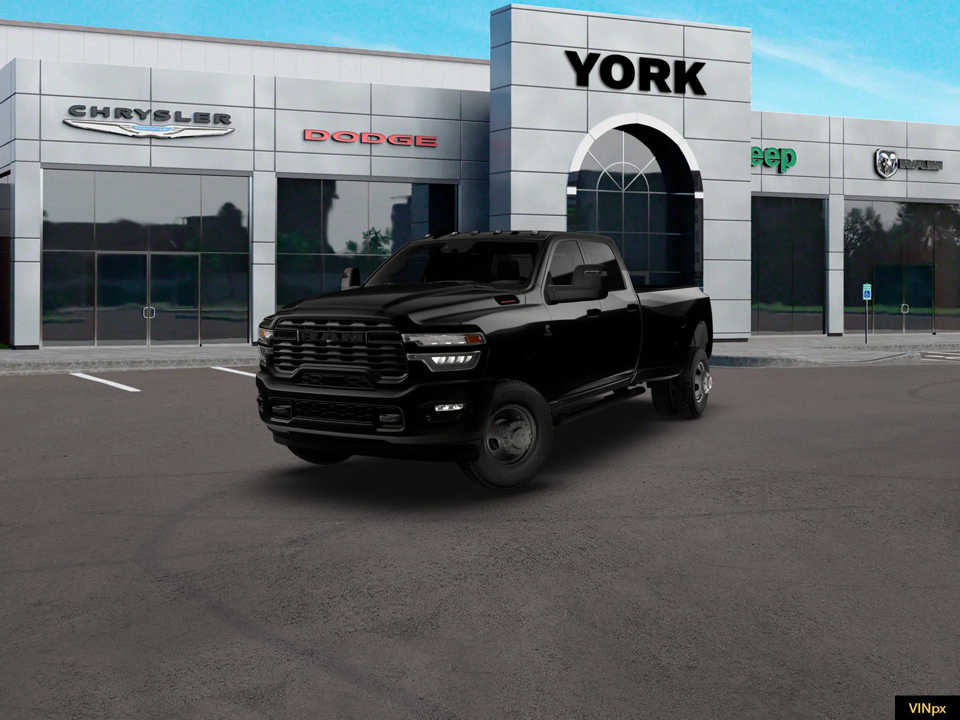 New 2027 Diamond Black Crystal Pearl-Coat Exterior Paint RAM Tradesman image 1