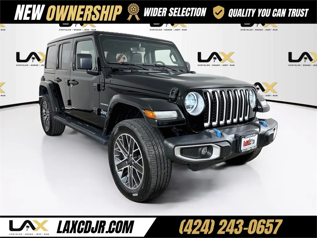 Used 2023 Black Jeep Sahara 4xe image 1