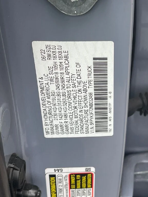 Certified Used 2022 Sonic Gray Pearl Honda RTL-E image 38