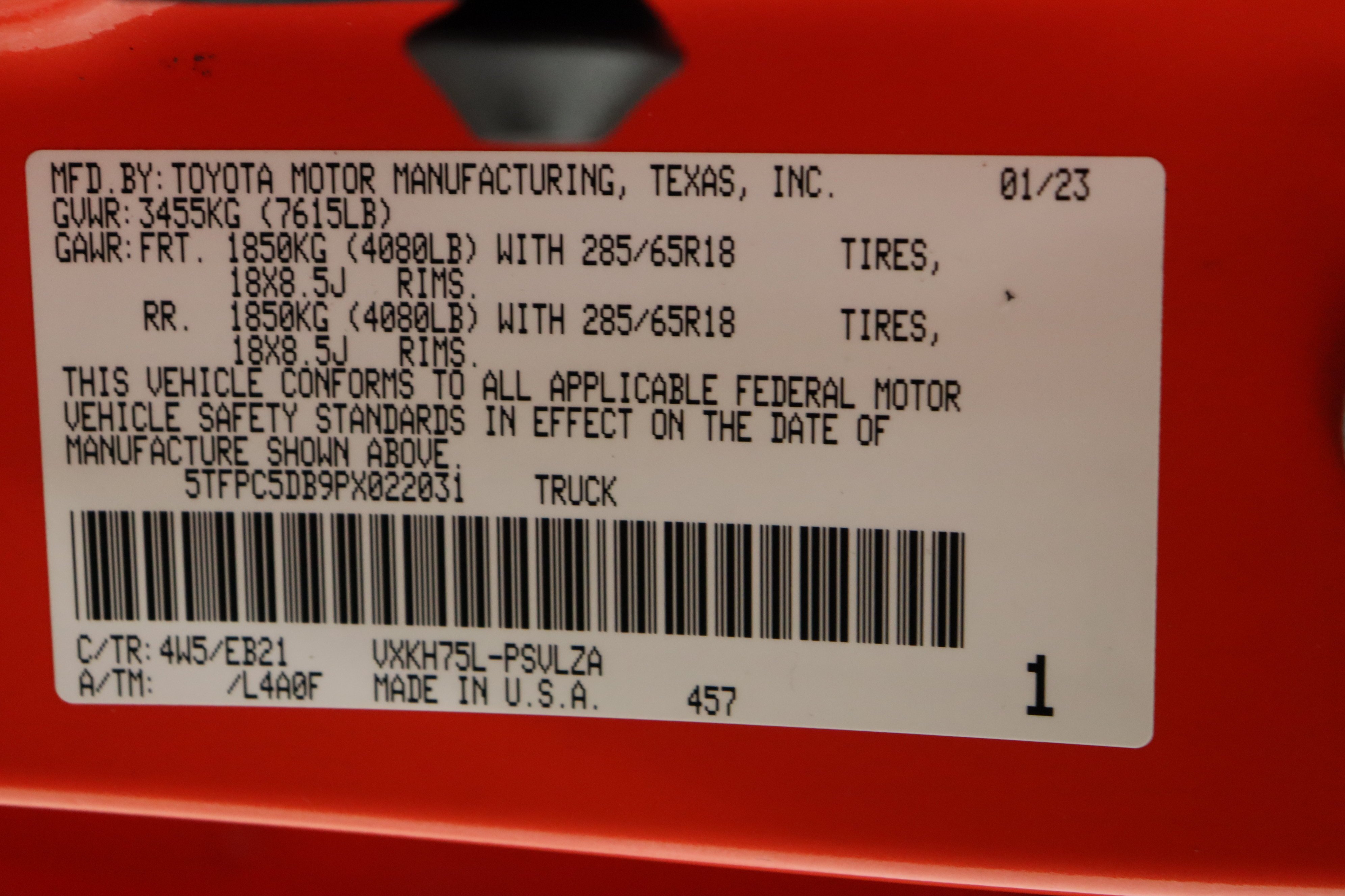Used 2023 Solar Octane Toyota TRD Pro Hybrid 3.4T image 45
