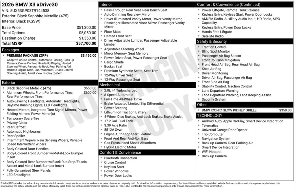 Certified Used 2026 Black Sapphire Metallic BMW 30 xDrive image 6