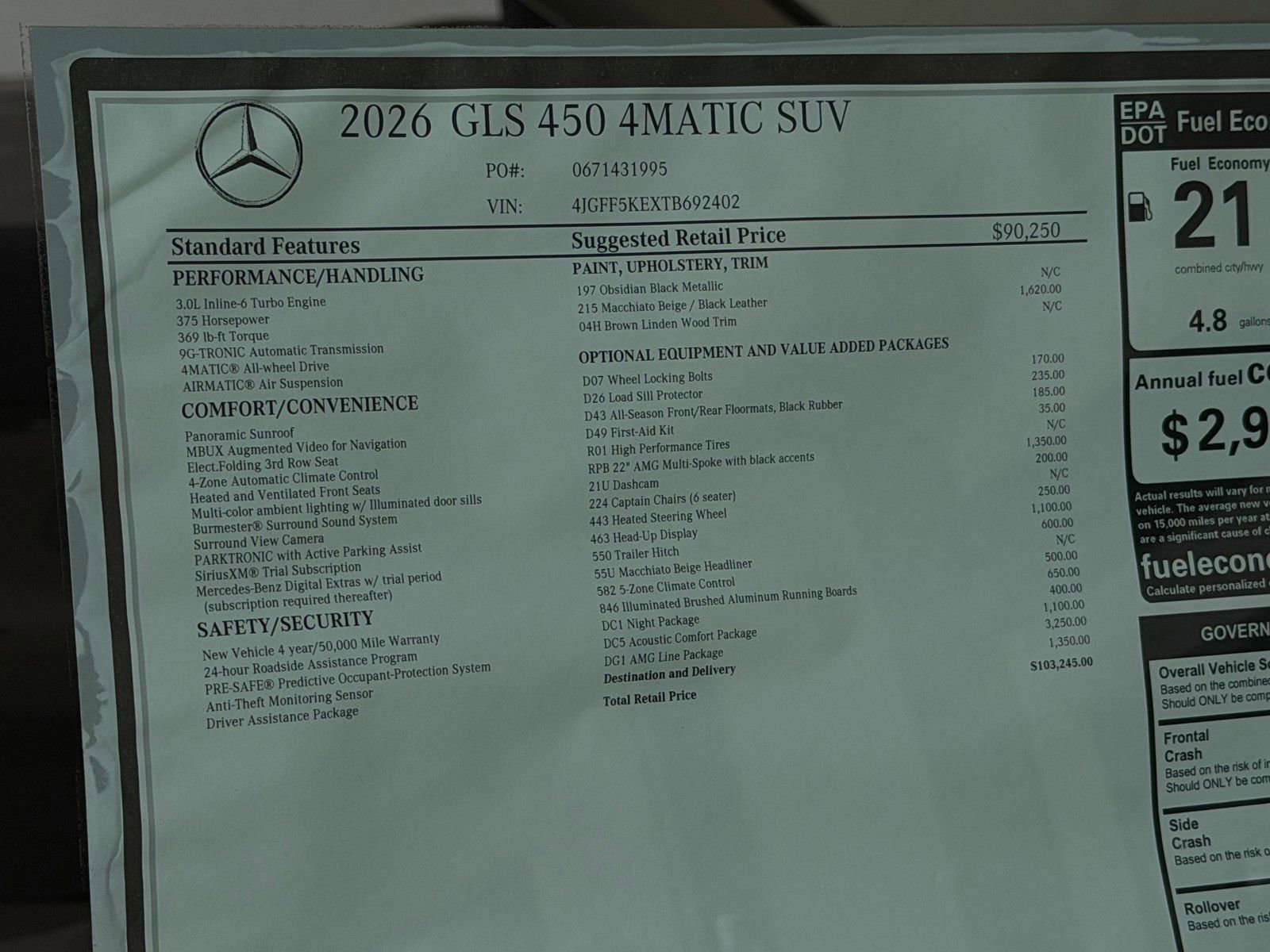 New 2026 Obsidian Black Metallic Mercedes-Benz GLS 450 image 48