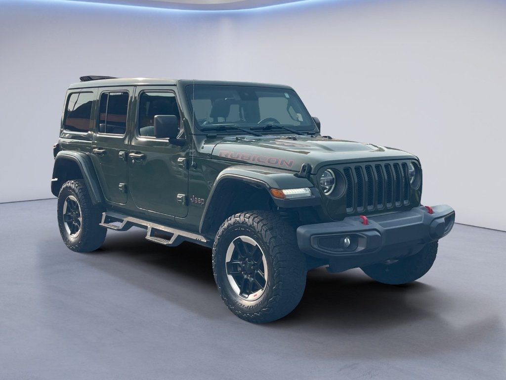Used 2021 Sarge Green Clearcoat Jeep Unlimited Rubicon image 1