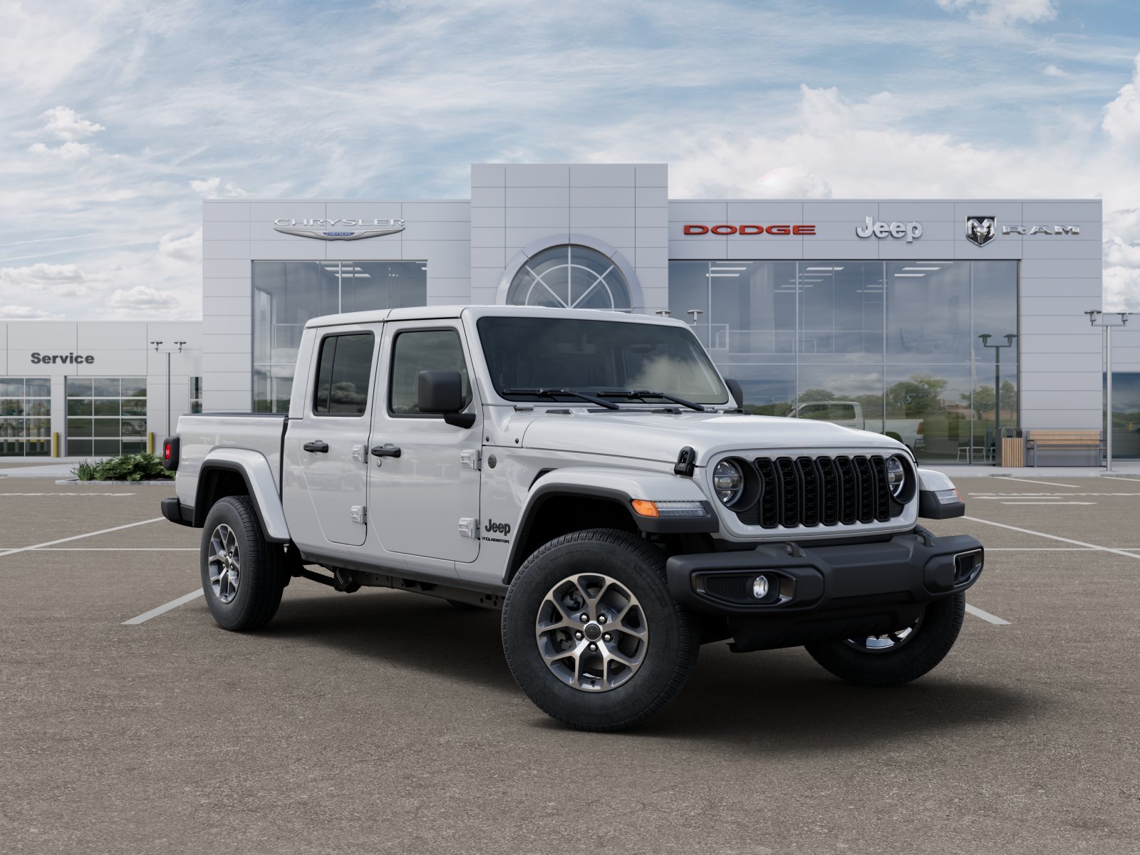 New 2025 Bright White Clear-Coat Exterior Paint Jeep Sport S image 37