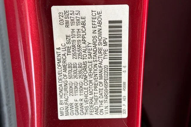 Certified Used 2023 Radiant Red Metallic Honda Sport Touring image 34