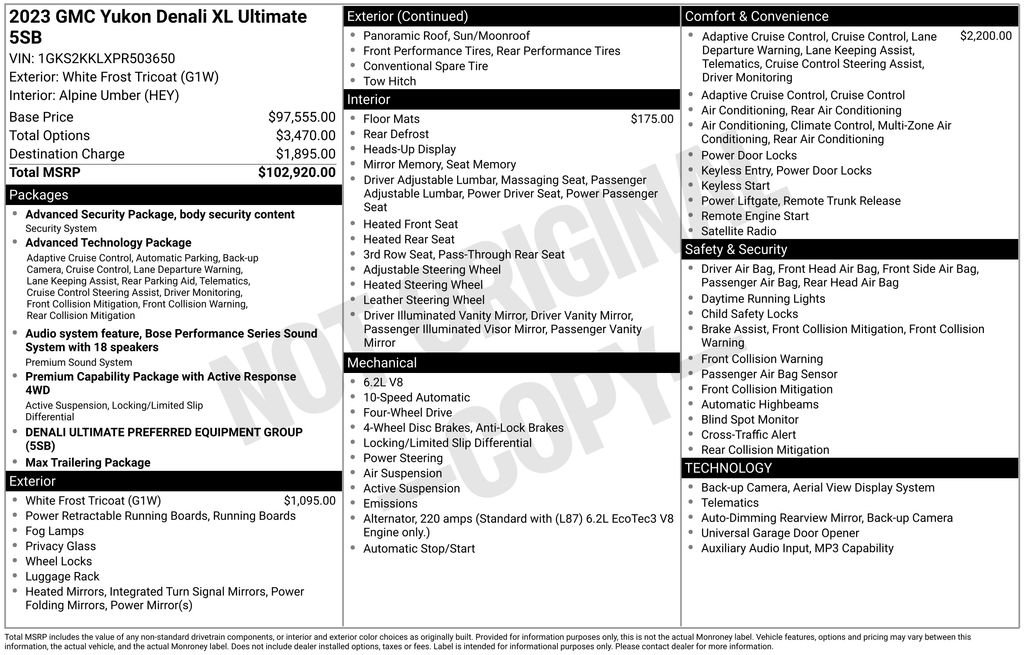 Certified Used 2023 White GMC Denali Ultimate image 32