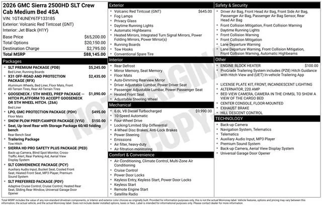New 2026 Volcanic Red Tintcoat GMC SLT image 5