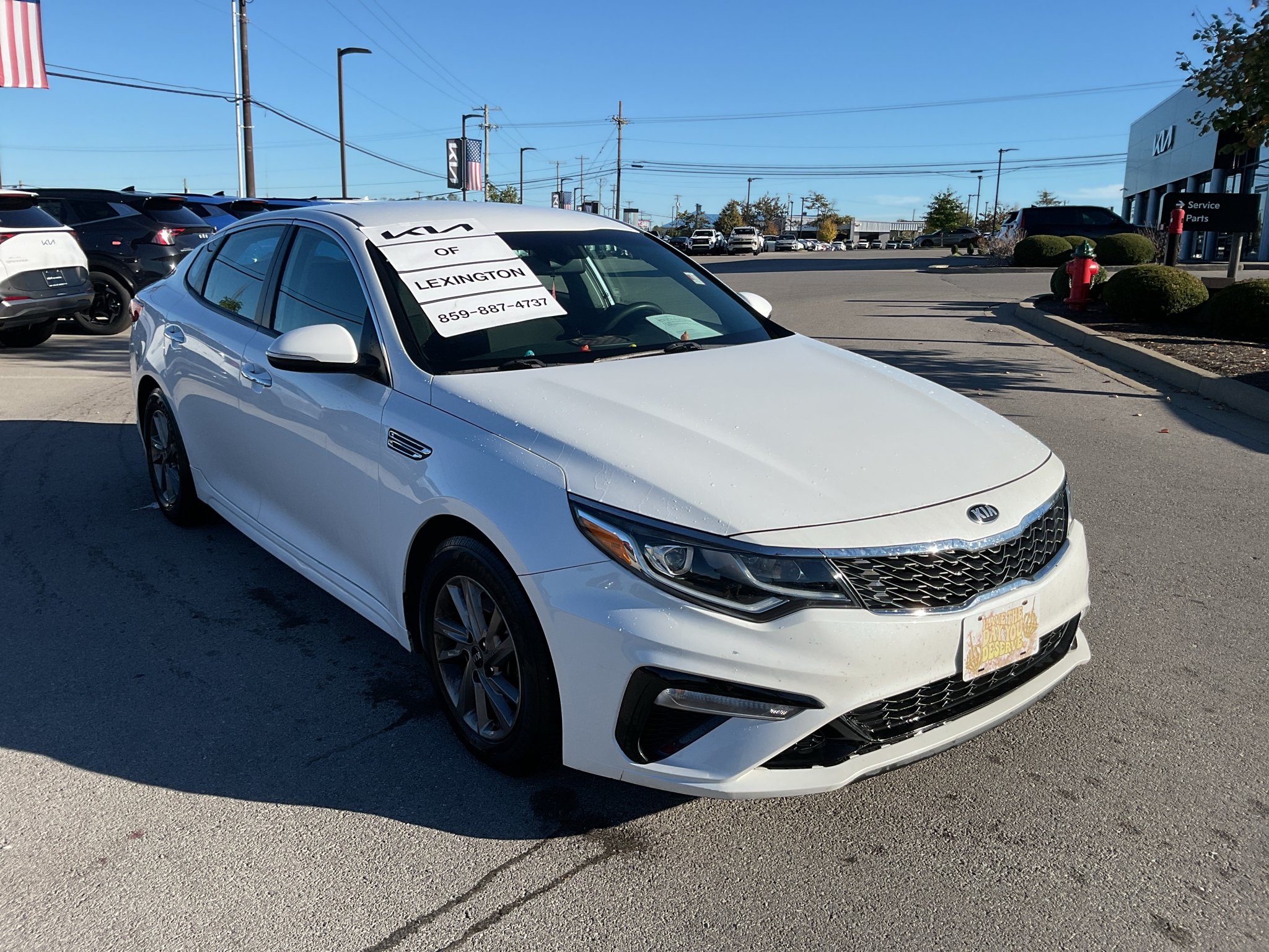 Used 2020 Snow White Pearl Kia LX image 2