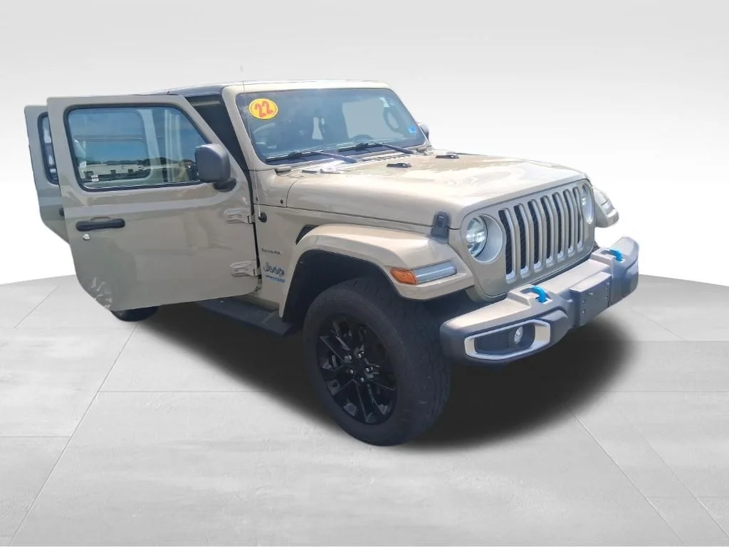 Used 2022 Beige Jeep Unlimited Sahara 4xe image 22