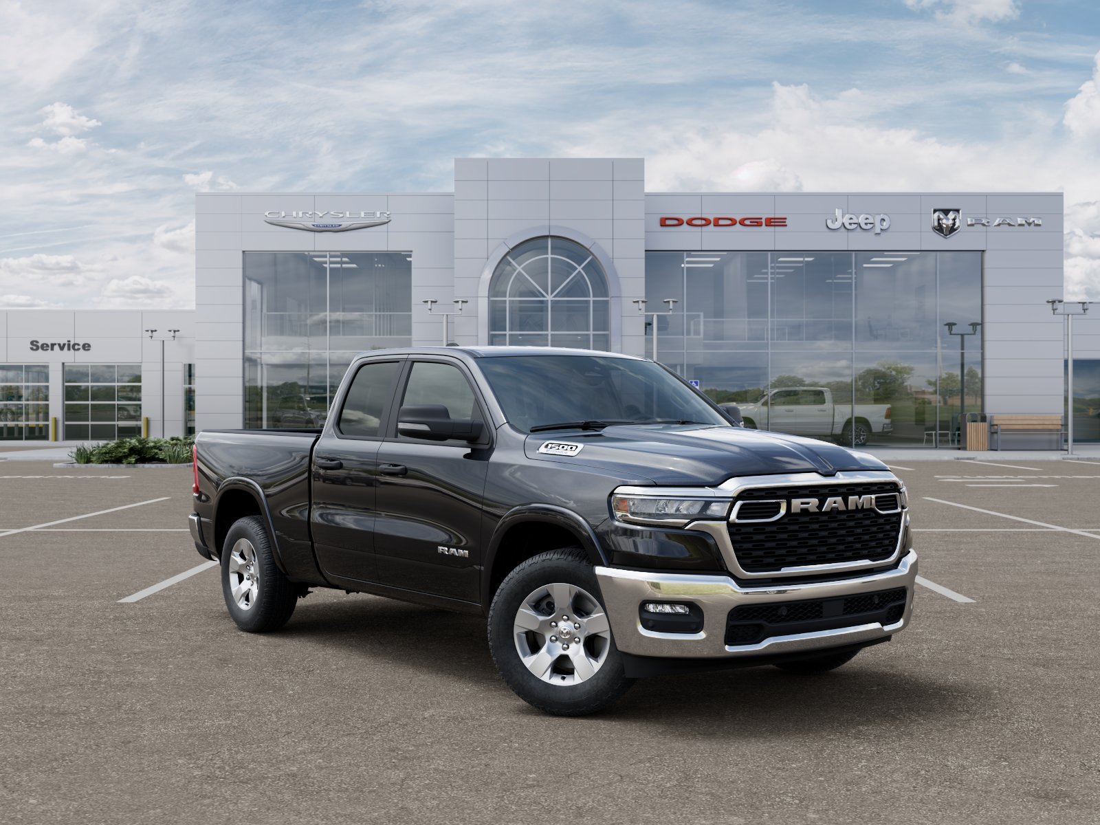New 2026 Diamond Black Crystal Pearl-Coat Exterior Paint RAM Big Horn/Lone Star image 35