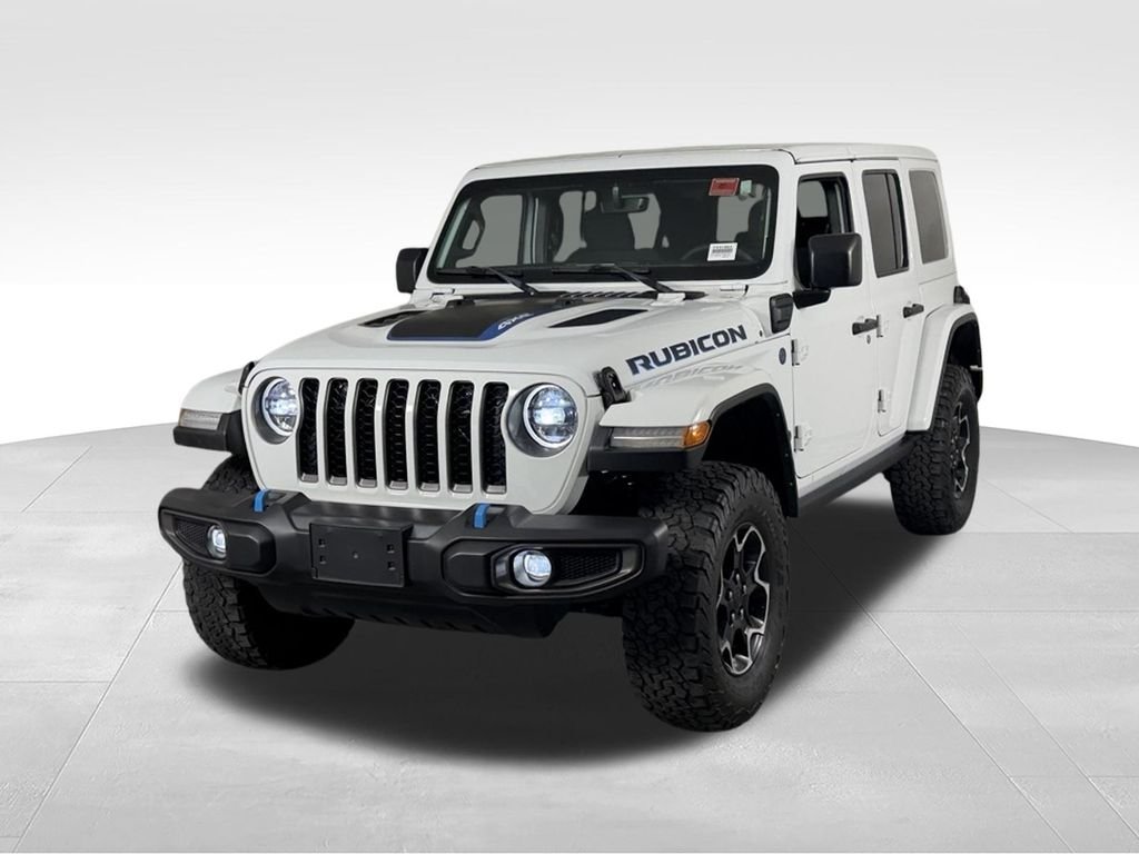 Used 2023 Bright White Clearcoat Jeep Rubicon 4xe image 3