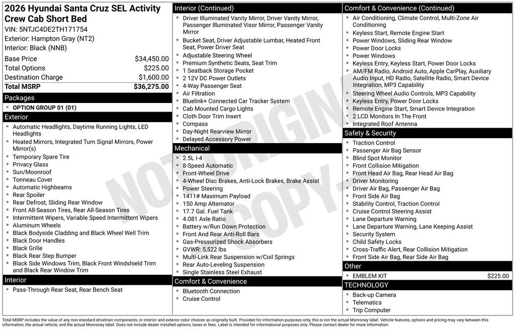 New 2026 Gray Hyundai SEL Activity FWD image 4