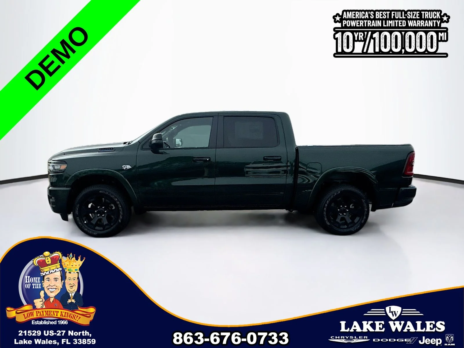New 2026 Serrano-Green Metallic Exterior Paint RAM BIG HORN image 3