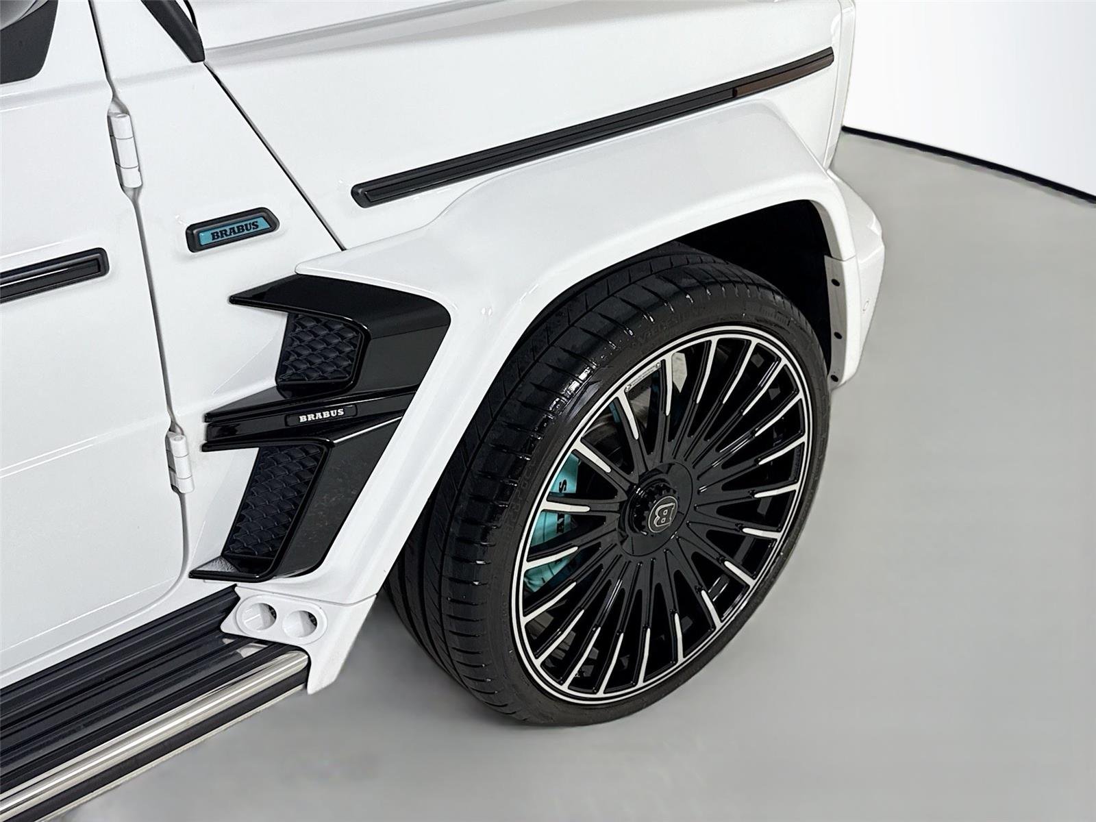 Used 2024 Polar White Mercedes-Benz AMG® G 63  Brabus Custom Widebody / Custom Tiffany Interior image 39