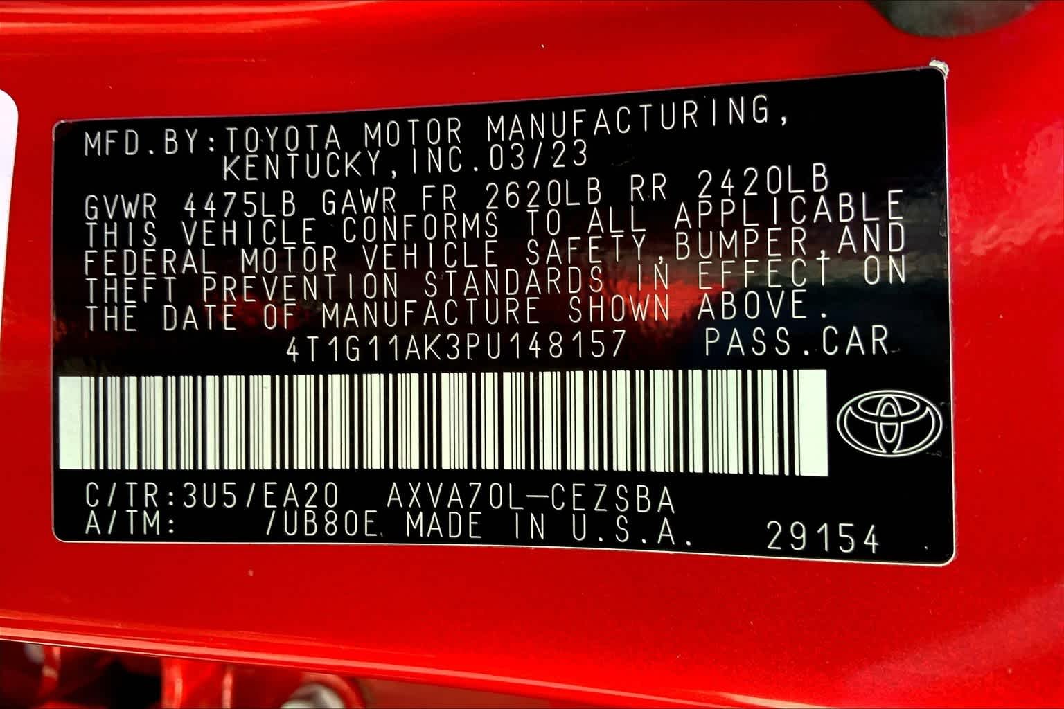 Used 2023 Supersonic Red Toyota SE image 34