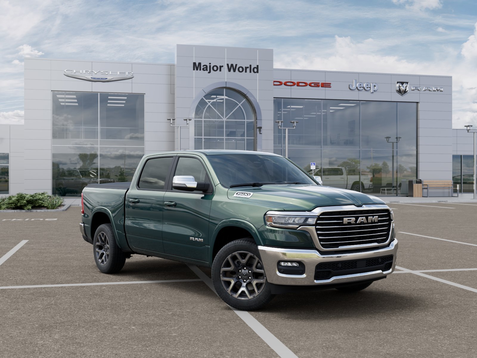 New 2026 Serrano-Green Metallic Exterior Paint RAM LARAMIE image 5