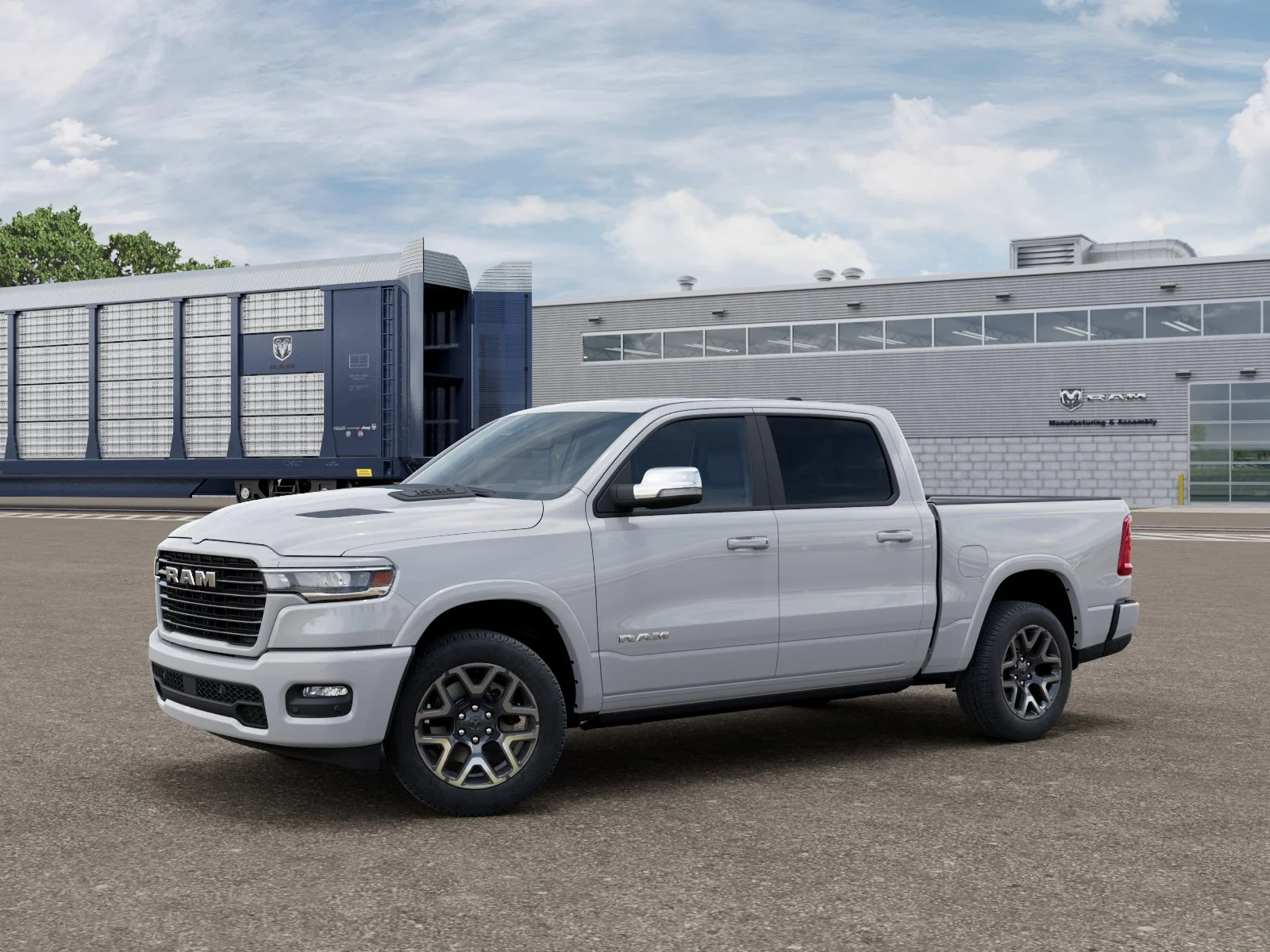 New 2026 Bright White Clear-Coat Exterior Paint RAM Laramie image 1