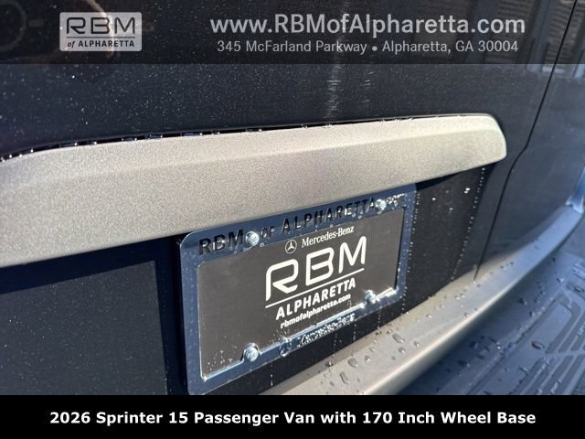New 2026 Obsidian Black Metallic Mercedes-Benz 170 Wheel Base 15 Passenger image 48