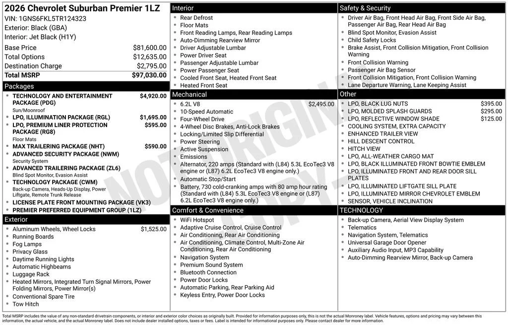 2026 Chevrolet Suburban Premier - Photo 28
