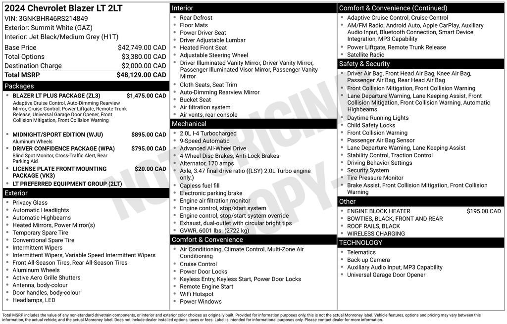 Used 2024 Summit White Chevrolet 2LT image 32