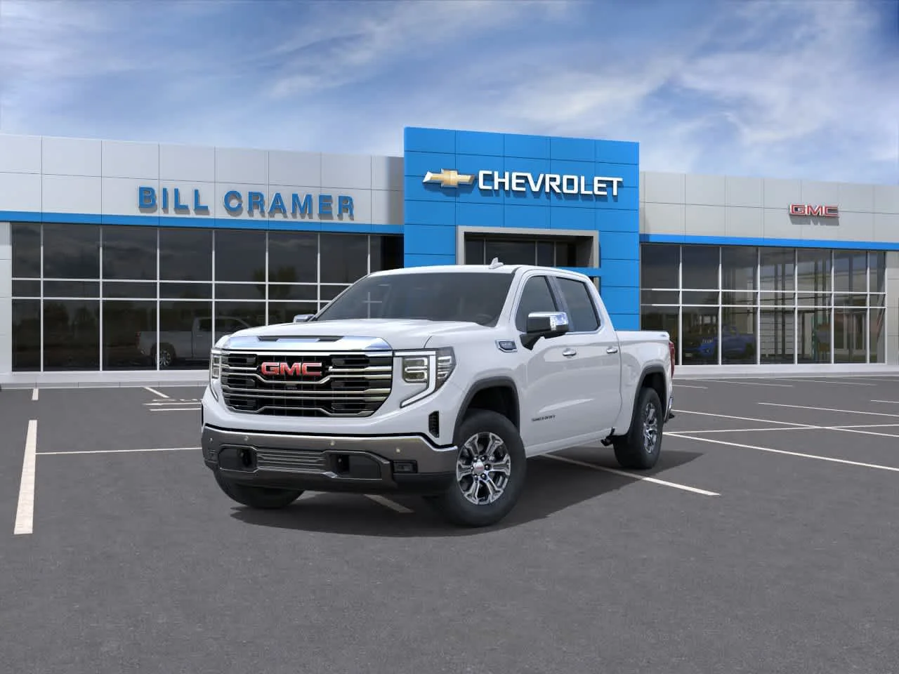 New 2026 Glacier White Tricoat GMC SLT image 8