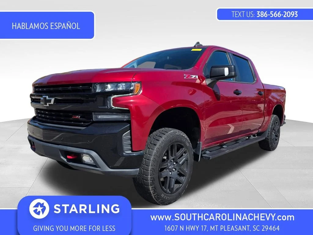 Used 2021 CHERRY RED TINTCOAT Chevrolet LT Trail Boss image 1
