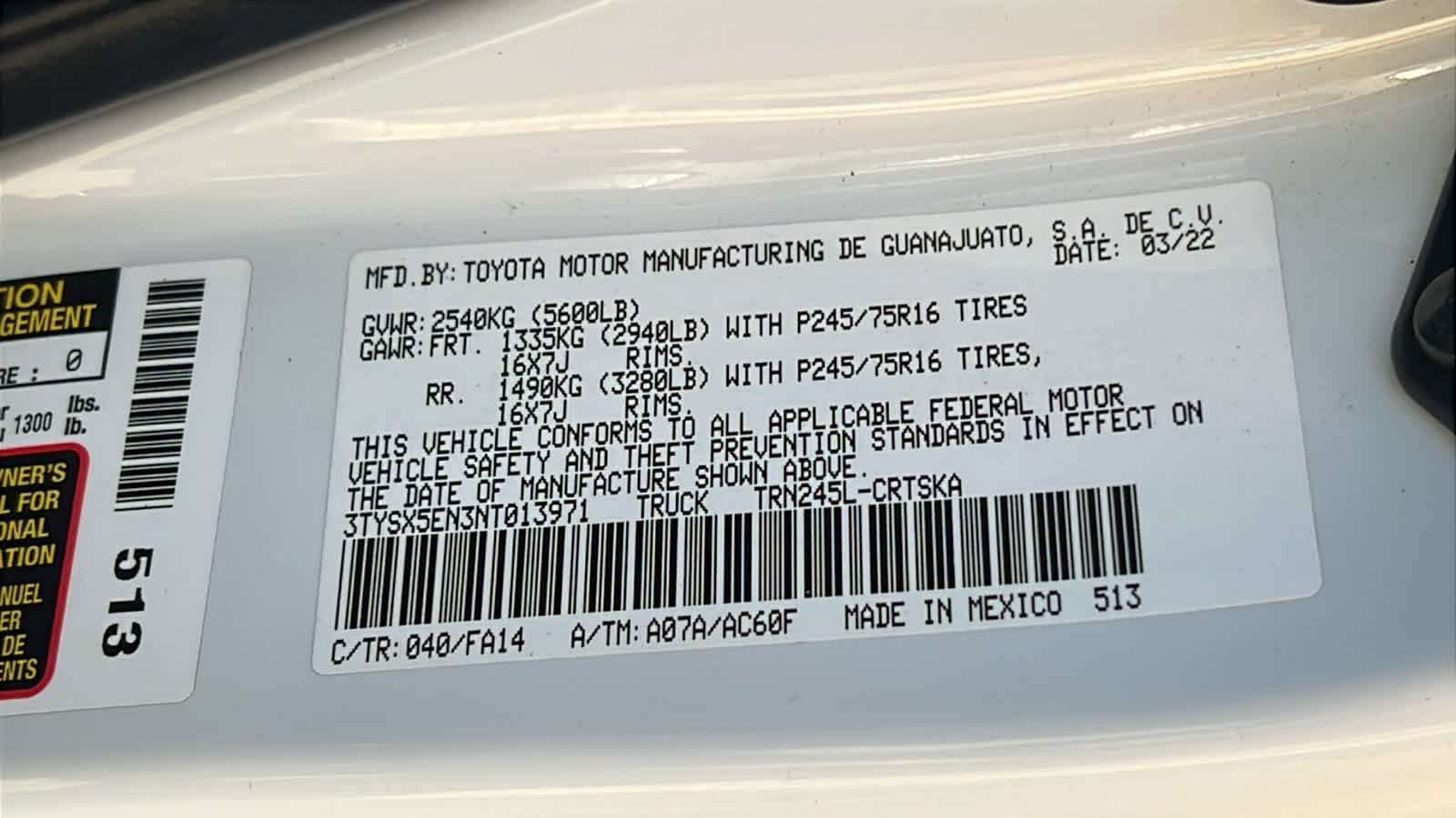 Used 2022 White Toyota SR image 27