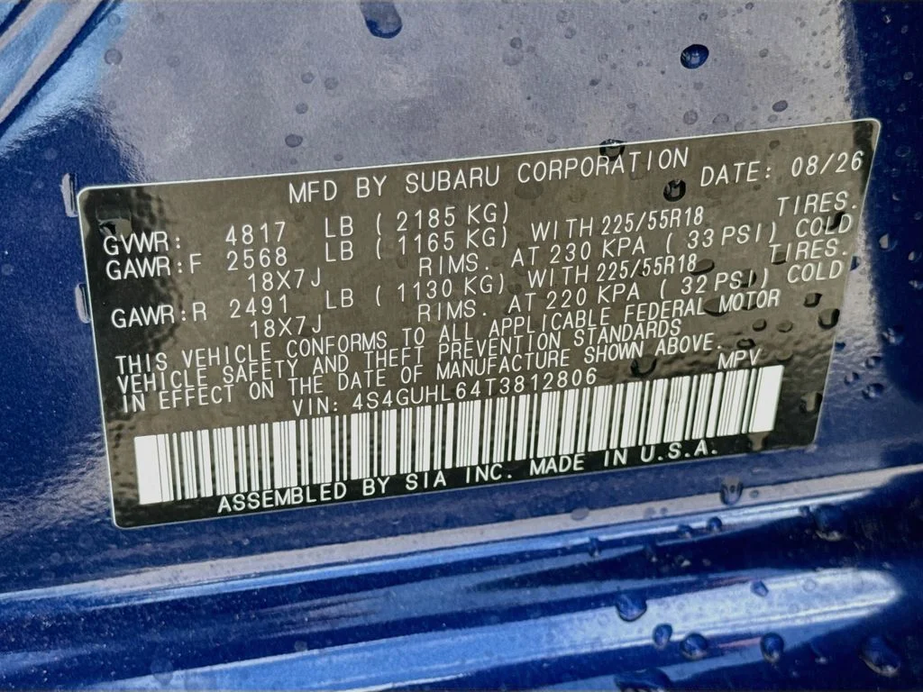 New 2026 Blue Subaru Limited image 39