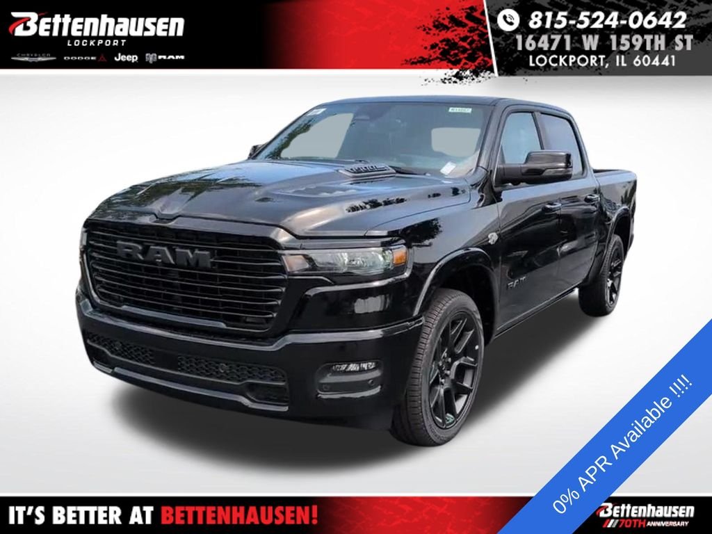 New 2026 Diamond Black Crystal Pearl-Coat Exterior Paint RAM Laramie image 1