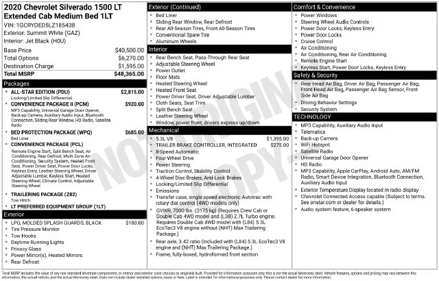 Used 2020 Summit White Chevrolet LT image 11